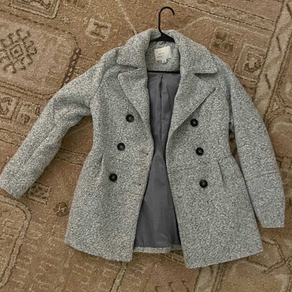 Women’s Grey Peacoat - Picture 1 of 2